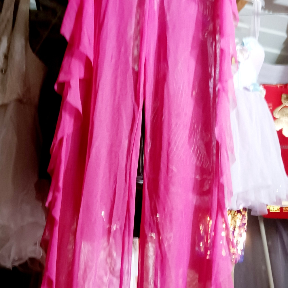 Vibrant Pink Sheer Pants